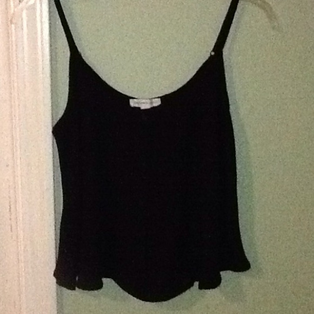 Black Button Up Blouse Spaghetti Straps